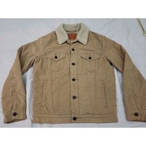 Levi's Men's Size Small Classic Corduroy Sherpa Trucker Button Up Jacket